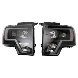 TRQ Performance Headlight Set Compatible with 2009-2014 Ford F-150