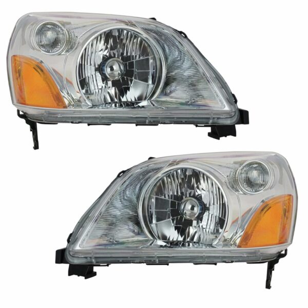 Headlights Headlamps Left & Right Pair Set for 03-05 Honda Pilot