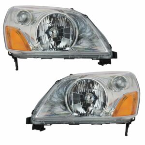 Headlights Headlamps Left & Right Pair Set for 03-05 Honda Pilot