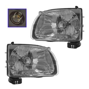 Headlights Headlamps Left & Right Pair Set for 01-04 Tacoma Pickup Truck
