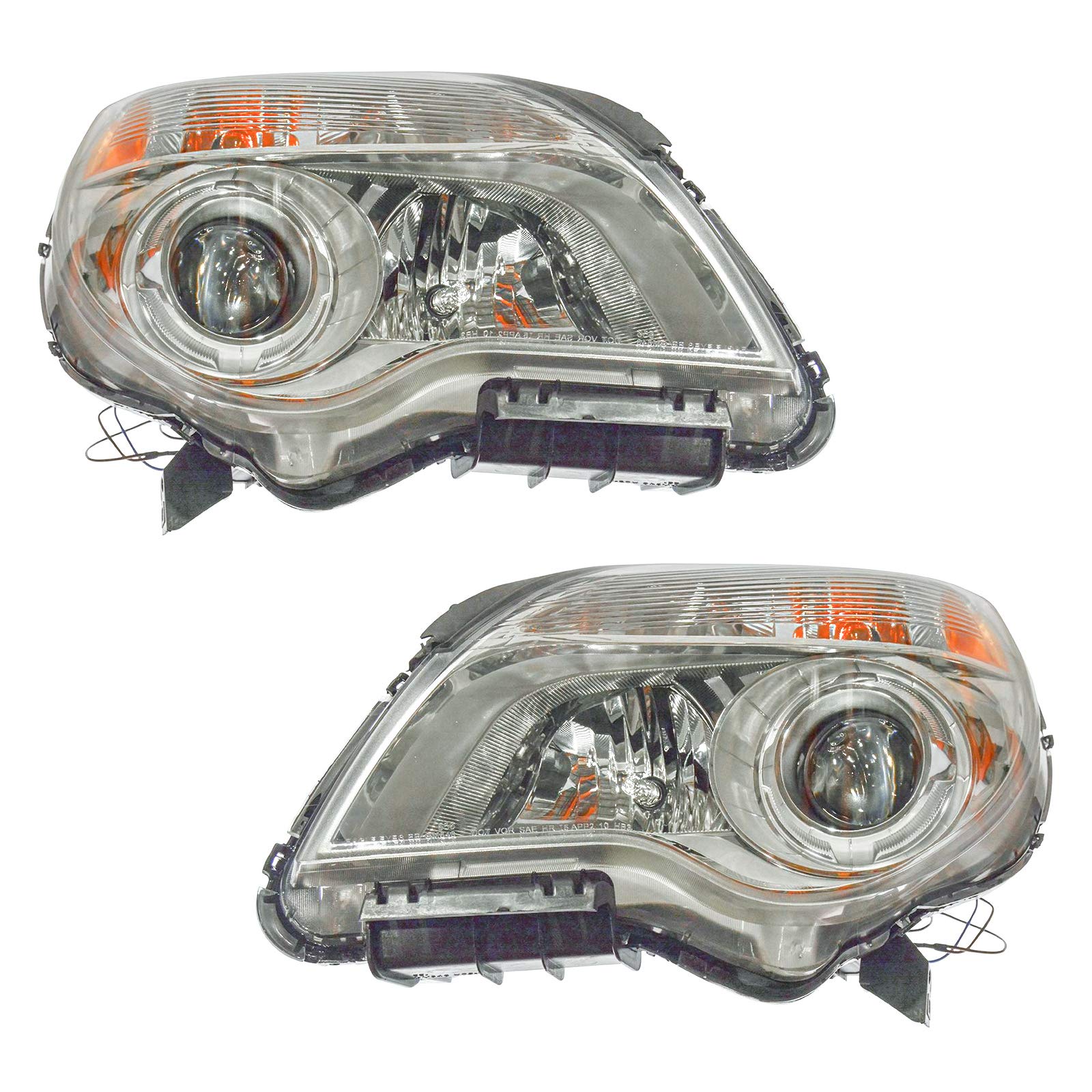 Headlight Headlamp Left & Right Pair Set of 2 for 10-13 Chevy Equinox LTZ