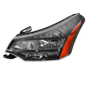 Headlight Headlamp Driver Side Left LH for 09-11 Focus w/ Black Chrome Trim