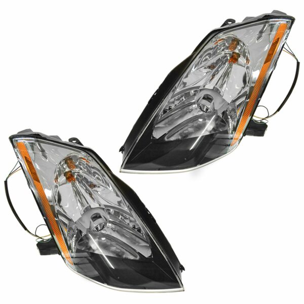 HID Xenon Headlights Headlamps Left & Right Lamp Pair Set for 03-05 Nissan 350Z