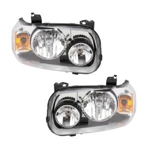 Headlights Headlamps Pair Set Left & Right for 05-07 Ford Escape