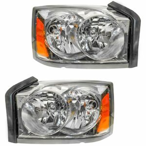 Headlights Headlamps Left & Right Pair Set for 05-07 Dodge Dakota Pickup Truck