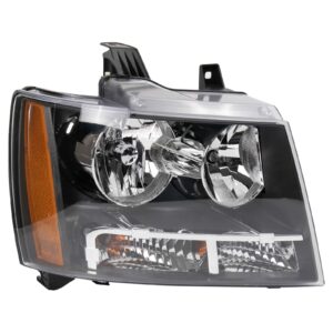 Right Headlight Compatible with 2007-2013 Chevrolet Avalanche Suburban 1500 2500 Tahoe