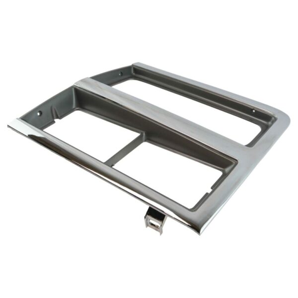 Headlight Trim Bezel Argent/Gray & Chrome Passenger Side Right RH Compatible with Chevy
