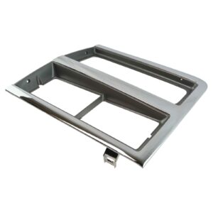 Headlight Trim Bezel Argent/Gray & Chrome Passenger Side Right RH Compatible with Chevy
