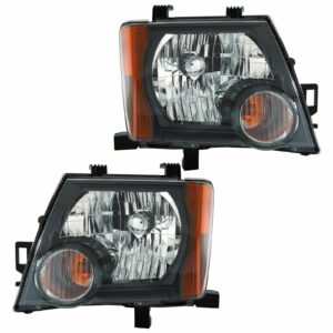 Headlights Headlamps Left & Right Pair Set for 09-13 Nissan Xterra X & S Models