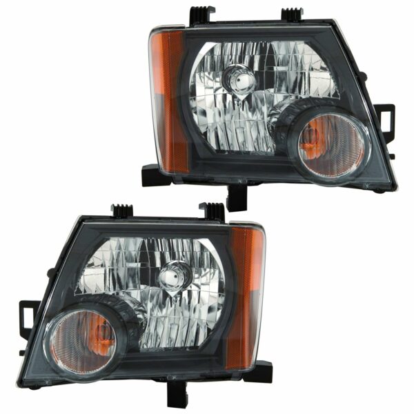 Headlights Headlamps Left & Right Pair Set for 09-13 Nissan Xterra X & S Models