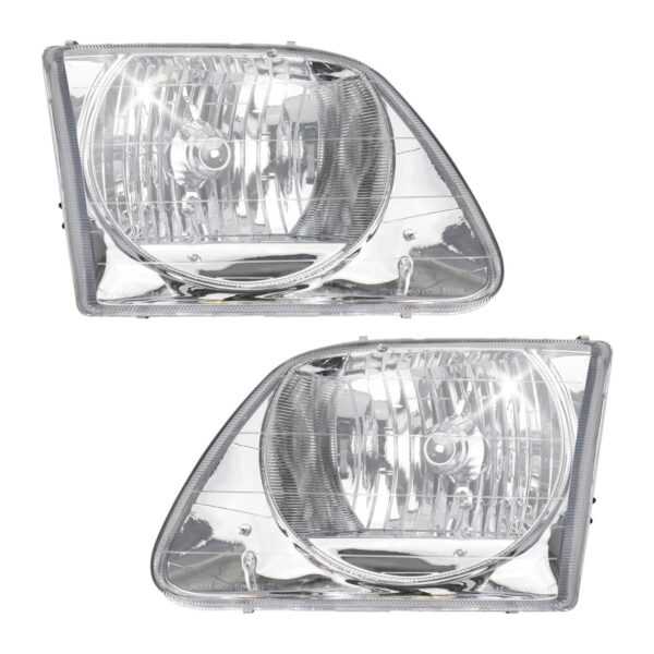 Headlight Set Compatible with 2001-2003 Ford F-150 2004 F-150 Heritage