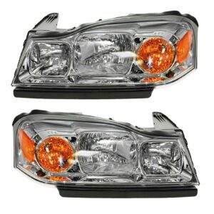 Headlights Headlamps Left & Right Pair Set for 06-07 Saturn Vue