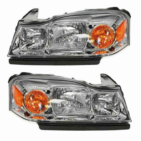 Headlights Headlamps Left & Right Pair Set for 06-07 Saturn Vue