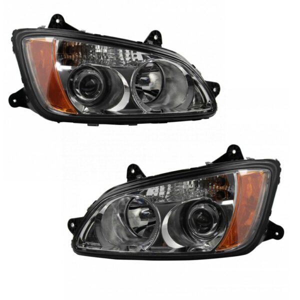 Headlight Lamp Assembly LH RH Kit Pair Set of 2 for Kenworth HD Truck New