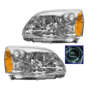 Headlight Assembly Compatible With 2004-2012 Mitsubishi Galant Driver and Passenger Side