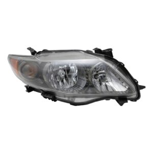 Headlight w/ Black Housing Bezel RH Right Passenger Side for 09-10 Corolla
