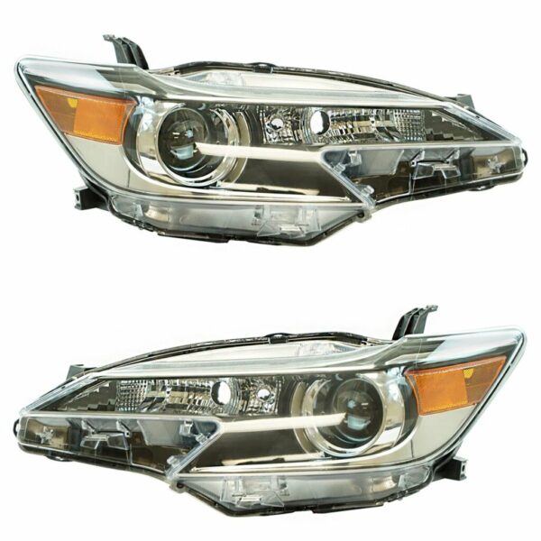 Halogen Headlight Lamp LH RH Kit Pair Set of 2 Compatible With 14-16 Scion tC