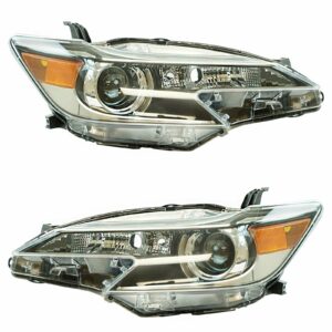 Halogen Headlight Lamp LH RH Kit Pair Set of 2 Compatible With 14-16 Scion tC