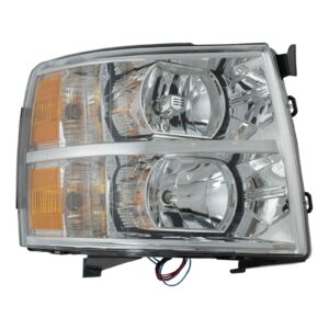 Headlight Headlamp Passenger Right RH for 07-14 Chevy Silverado Pickup Truck