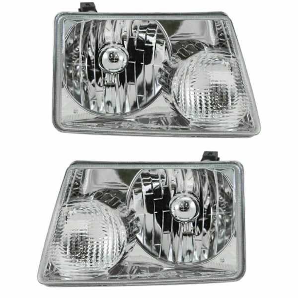 Headlights Headlamps Left & Right Pair Set for 01-11 Ford Ranger Pickup Truck