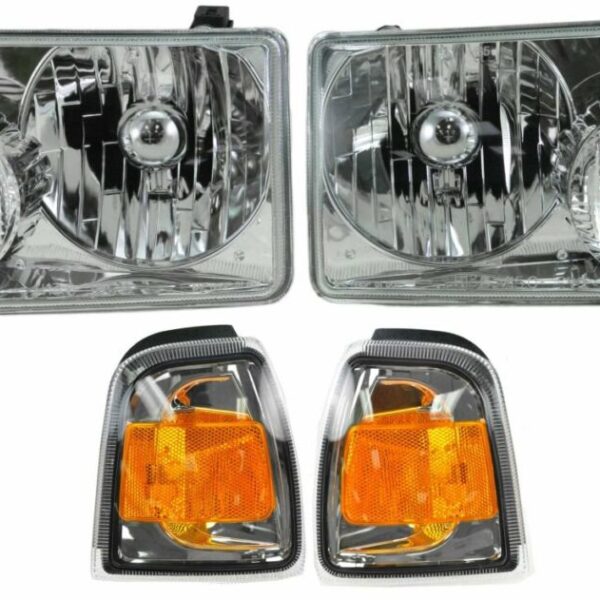 Headlight and Corner Parking Light Lamp Set Kit for 06-11 Ranger Pickup Truck