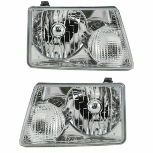 Headlights Headlamps Left & Right Pair Set for 01-11 Ford Ranger Pickup Truck