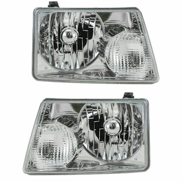 Headlights Headlamps Left & Right Pair Set for 01-11 Ford Ranger Pickup Truck