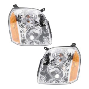 Headlight Set Compatible with 2007-2014 GMC Yukon Yukon XL 1500 2007-2013 Yukon XL 2500