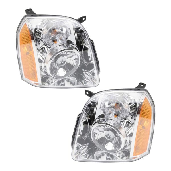 Headlight Set Compatible with 2007-2014 GMC Yukon Yukon XL 1500 2007-2013 Yukon XL 2500