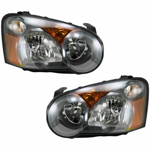 Headlights Headlamps Halogen Left & Right Pair Set of 2 for 05 Subaru Impreza