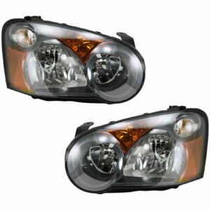 Headlights Headlamps Halogen Left & Right Pair Set of 2 for 05 Subaru Impreza