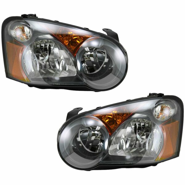Headlights Headlamps Halogen Left & Right Pair Set of 2 for 05 Subaru Impreza