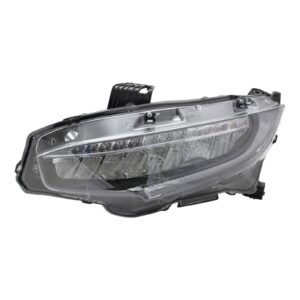 LED Headlight Lamp Assembly Driver Side LF LH Compatible with Honda Civic