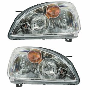 Headlights Headlamps Pair Set Left LH & Right RH for 02-04 Nissan Altima