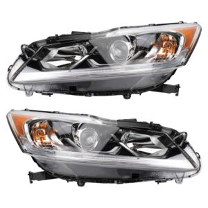 Headlight Set Compatible with 2017 Honda Accord