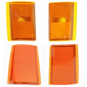 Front Lighting Kit Upper Reflectors & Lower Corner Lights for GM Truck New