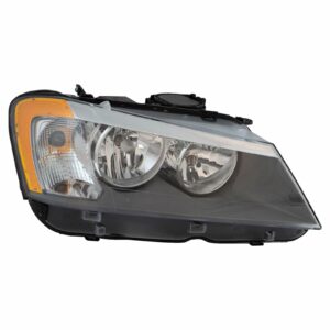 Halogen Headlight Headlamp Assembly Passenger Side RH Compatible with BMW X3 SUV Truck