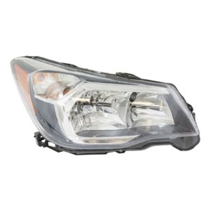 Halogen Headlight Headlamp w/ Black Bezel RH Compatible with 14-16 Subaru Forester 2.0L