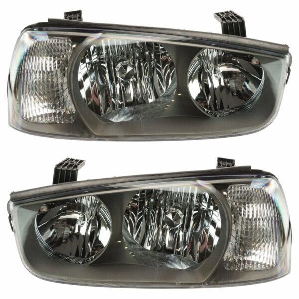 Headlights Headlamps Pair Set Left LH & Right RH for 01-03 Hyundai Elantra