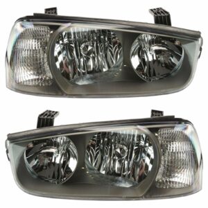 Headlights Headlamps Pair Set Left LH & Right RH for 01-03 Hyundai Elantra