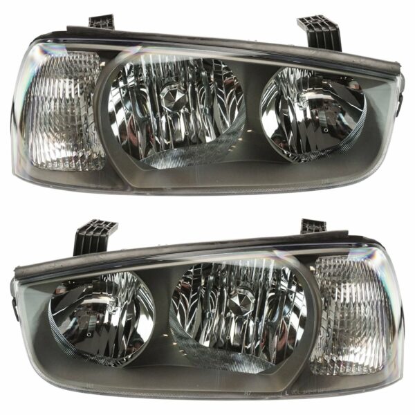 Headlights Headlamps Pair Set Left LH & Right RH for 01-03 Hyundai Elantra