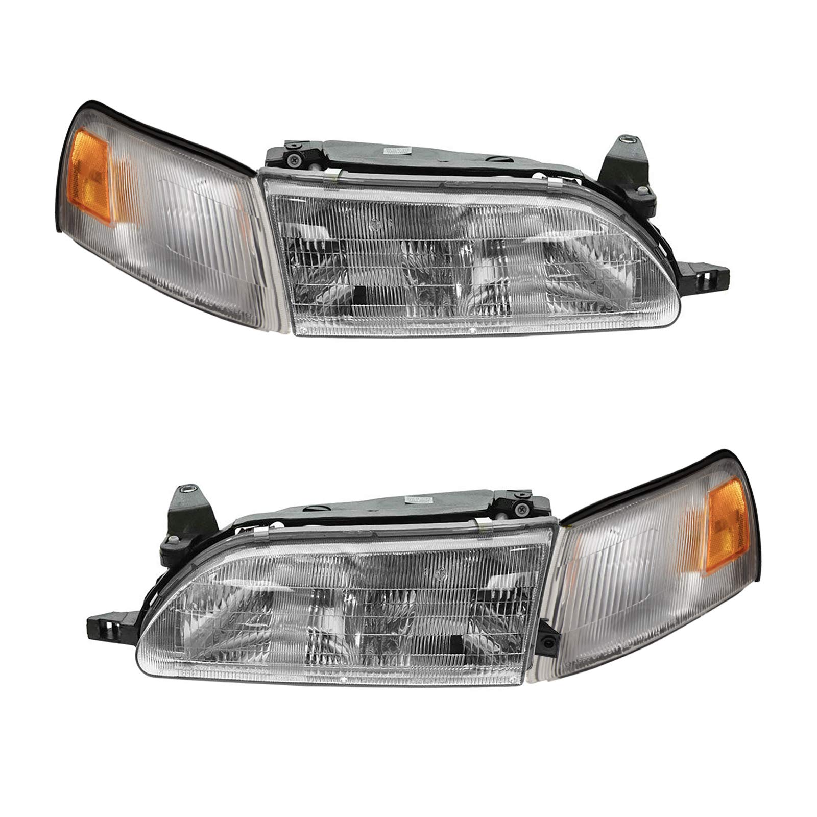 Headlights & Parking Corner Lights Left & Right Kit Set for 93-97 Toyota Corolla