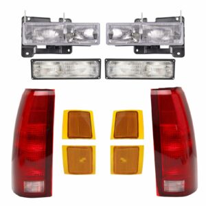 Headlights Parking Corner Lights & Taillights Kit Set of 10 for Chevy C/K Blazer