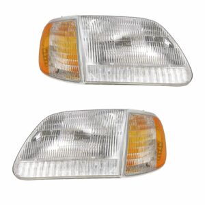 Headlight & Parking Corner Light Left & Right Pair Set for Ford Truck Expedition