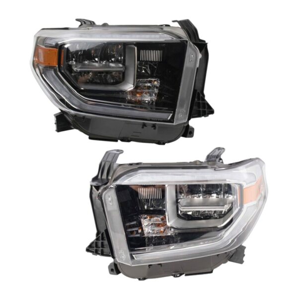 Headlight Set Compatible with 2018 Toyota Tundra