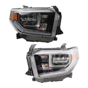 Headlight Set Compatible with 2018 Toyota Tundra