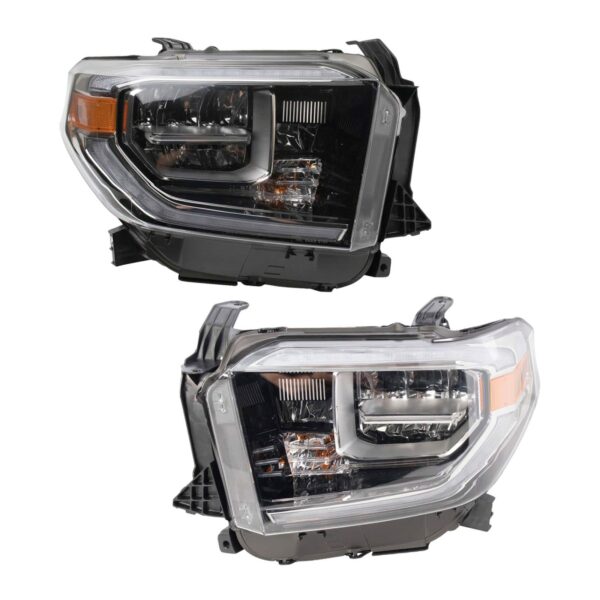 Headlight Set Compatible with 2018 Toyota Tundra