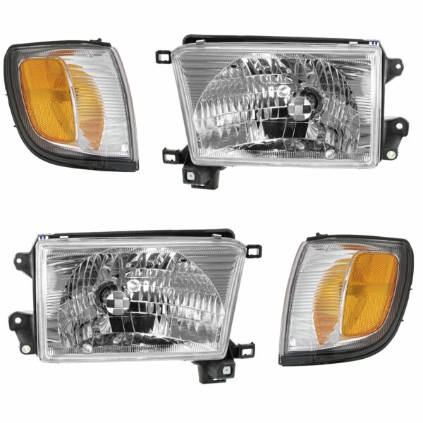 Head Light Lamp Corner Turn Signal Driver Passenger Set for 99-02 4 Runner