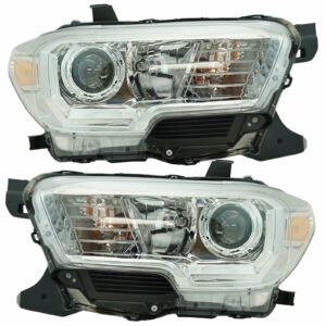 Halogen Headlight Lamp LH RH Set of 2 Pair for Toyota Tacoma Truck Pickup