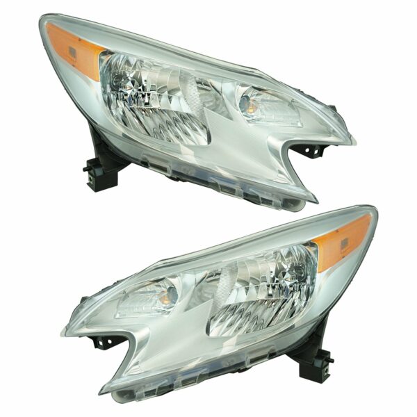 Halogen Headlight Headlamp LH RH Kit Pair Set of 2 for Nissan Versa Note